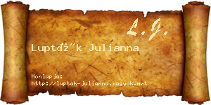 Lupták Julianna névjegykártya